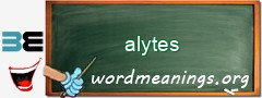 WordMeaning blackboard for alytes